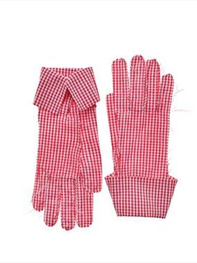 GALLIANO Zara LIMITED EDITION Red Gingham GLOVES SOLD OUT Unisex Size SMALL